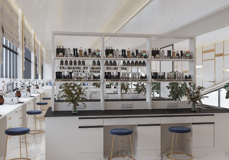 Desain interior Lab Kecantikan