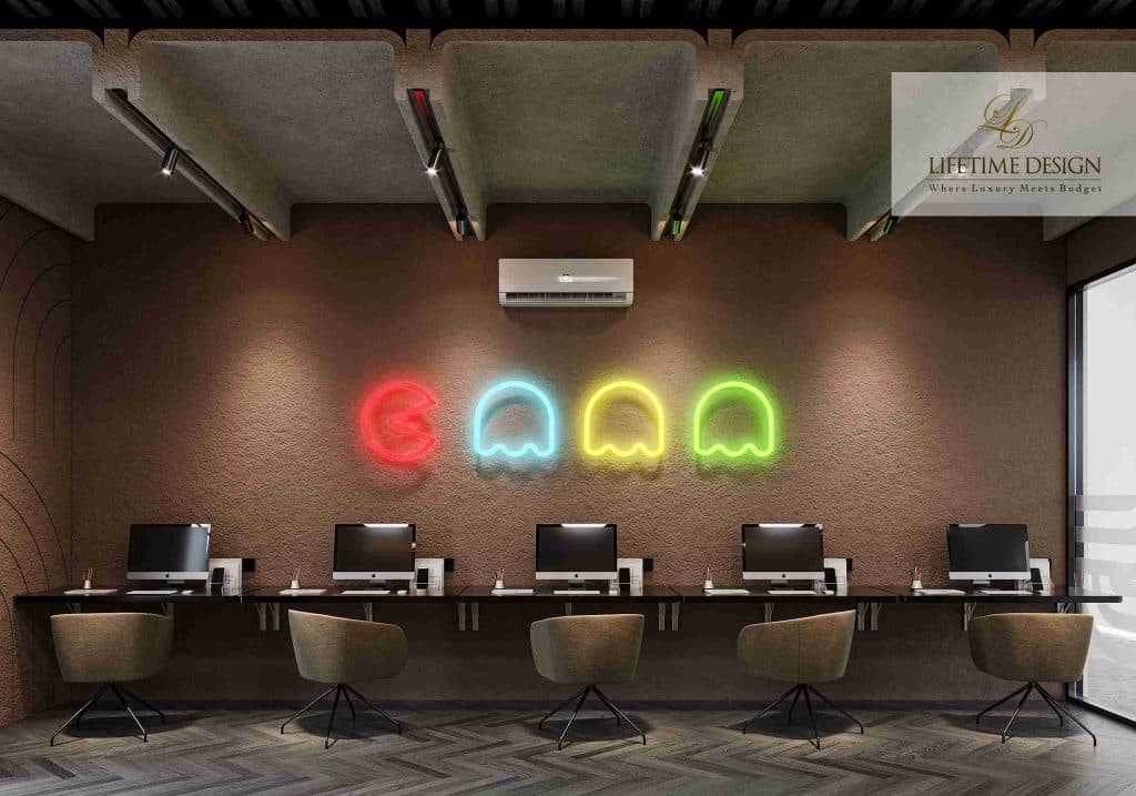 desain coworking space minimalis