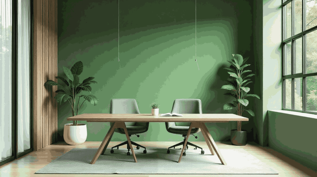 Cat kantor hijau sage