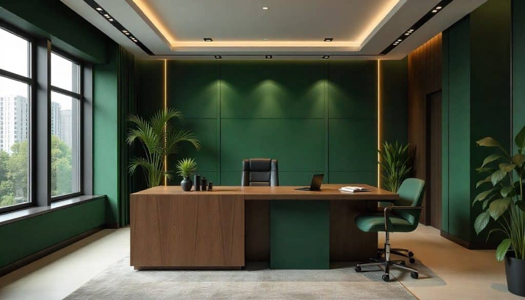 Cat kantor warna hijau