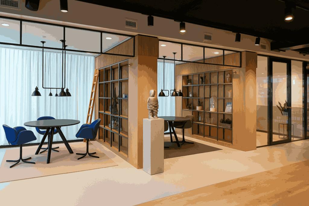 desain kantor tema industrial