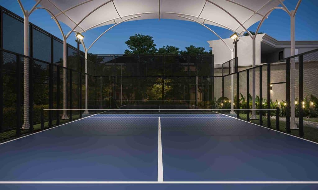 interior lapangan padel